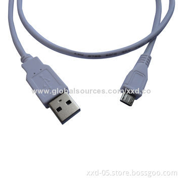 USB2.0 Data Cable AM to Micro with Nickel Plating and PVC Molding